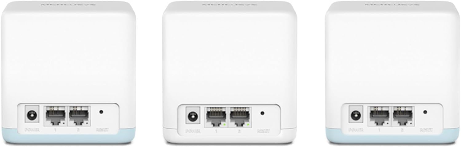 Mercusys AC1200 Whole Home Mesh Wi-Fi System | WiFi Mesh Coverage up to 3,500 ft² | Connect over 100 Devices | Dual Band Wi-Fi | Easy App Control | Halo H32G(3-pack)