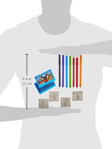 Multiprint Box 4 Stamps for Kids Bing, 100% Made in Italy, Personalized Stamps for Children, in Wood and Natural Rubber, Non-toxic Washable Ink, Gift Idea, art.27987