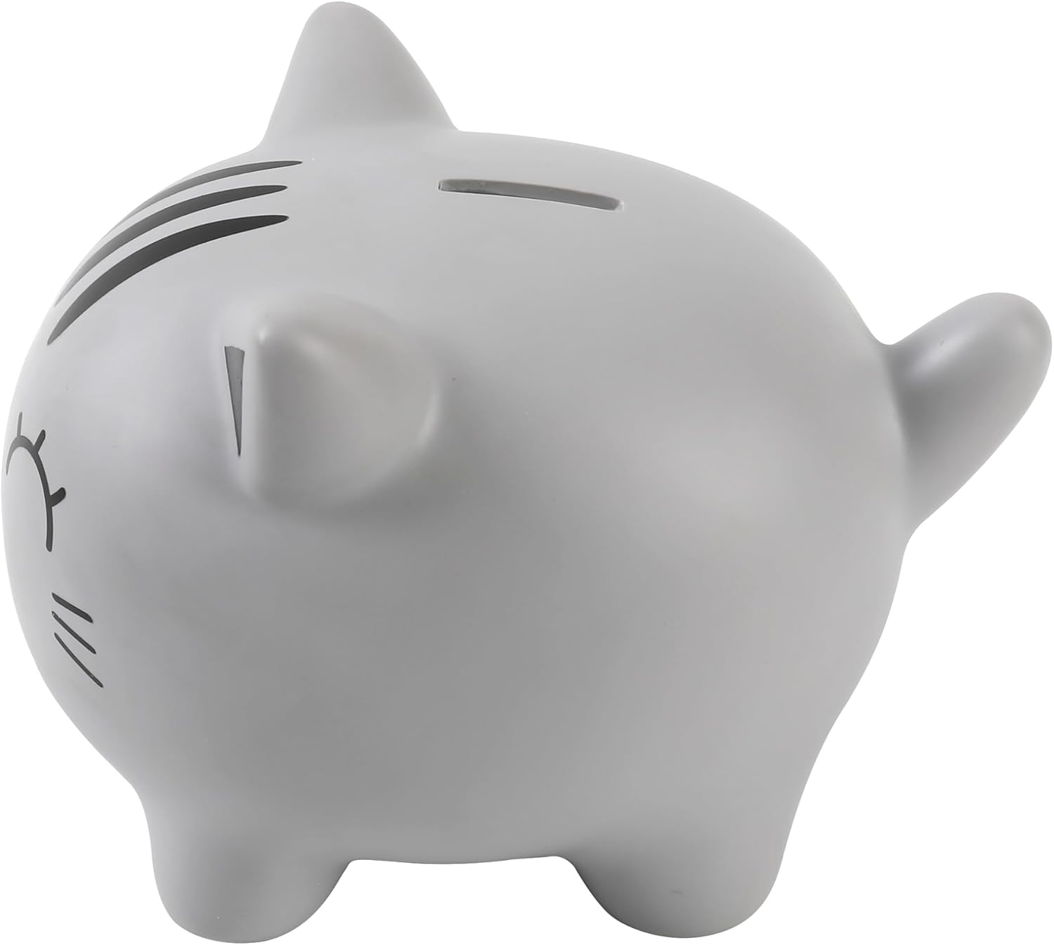 I-TOTAL® Funny Decorative Money Box/Coin Purse Made of Durable Plastic (GREY CAT)