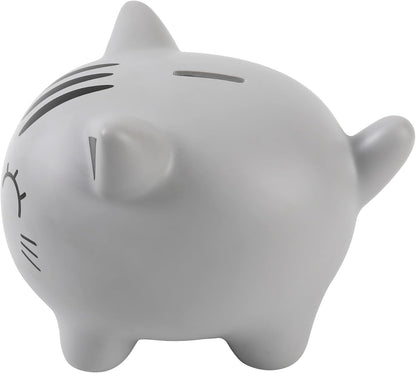 I-TOTAL® Funny Decorative Money Box/Coin Purse Made of Durable Plastic (GREY CAT)