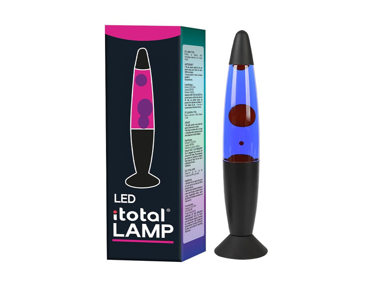 Itotal - Led Lava Lamp W/Pink Light - Black Base And White Wax (Xl2680)