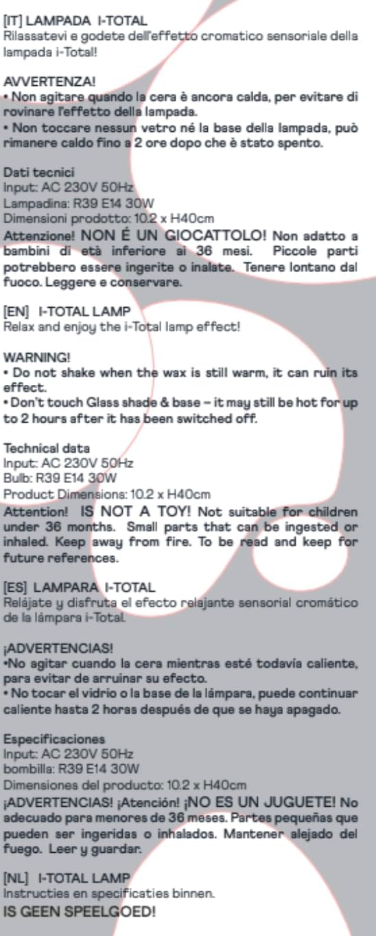 I-TOTAL - Lava Lamp Magma/Lava Lamp Black Cat