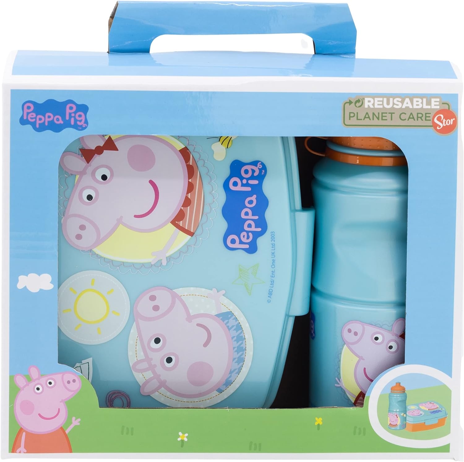 Peppa Pig Rectangular Lunch Box and Sport Bottle Set 380 ml