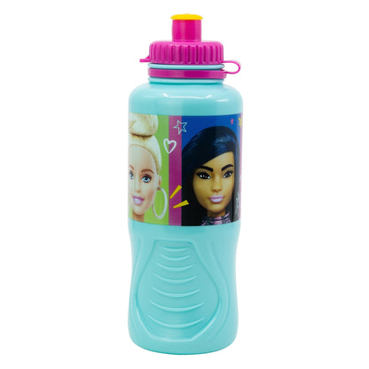 Stor Botella de agua de plástico infantil ergonómica de 430 ml de Barbie