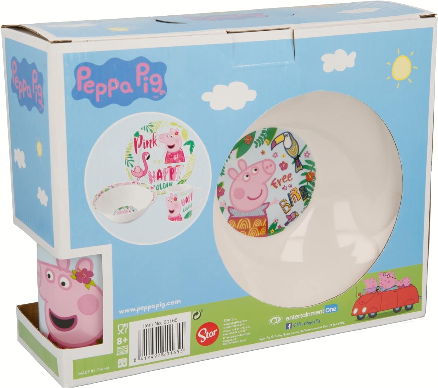 Stor - 3 Pcs. Gift Set - Peppa Pig (20165)