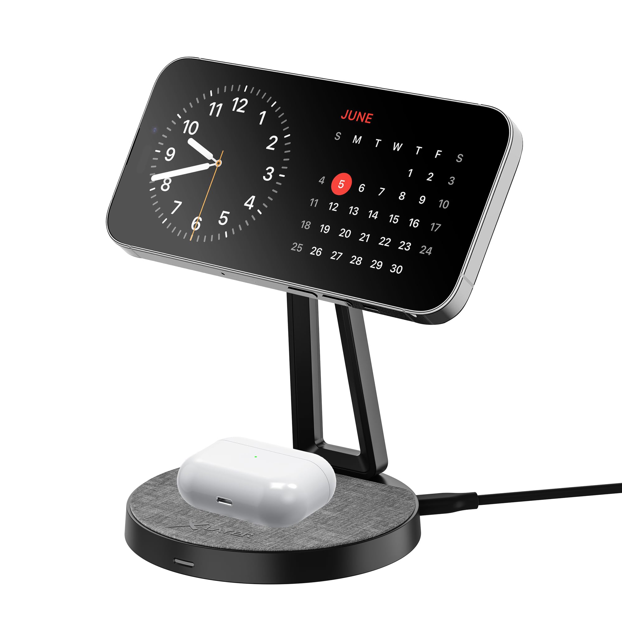 XLAYER MagFix Pro 2 in 1 Induktive Ladestation sch