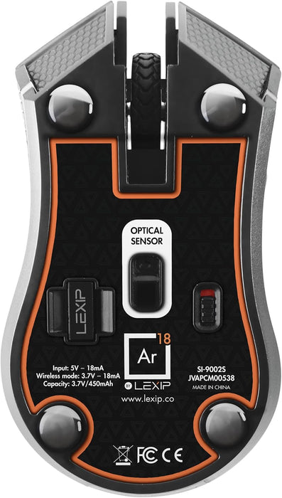 Lexip AR18 Aero Speed Gaming Muis, Zwart, JVAPCM00538