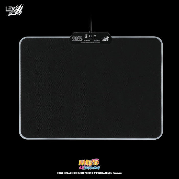 Lexip x Tsume - Naruto Shippuden muismat - LED-achtergrondverlichting - Hard met metalen frame - wrijvingsarm gestructureerd micro-oppervlak - antislip basis (Sasuke