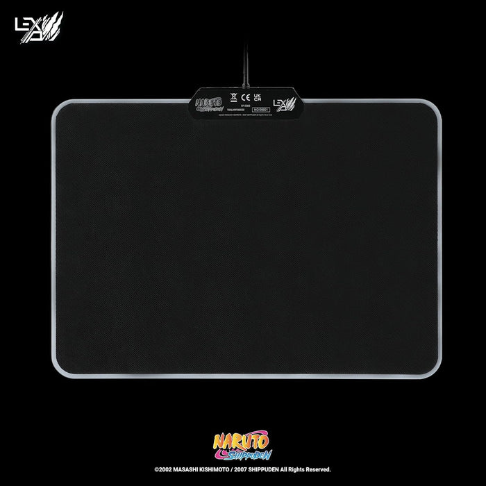 Lexip x Tsume - Naruto Shippuden muismat - LED-achtergrondverlichting - Hard met metalen frame - wrijvingsarm gestructureerd micro-oppervlak - antislip basis (Sasuke