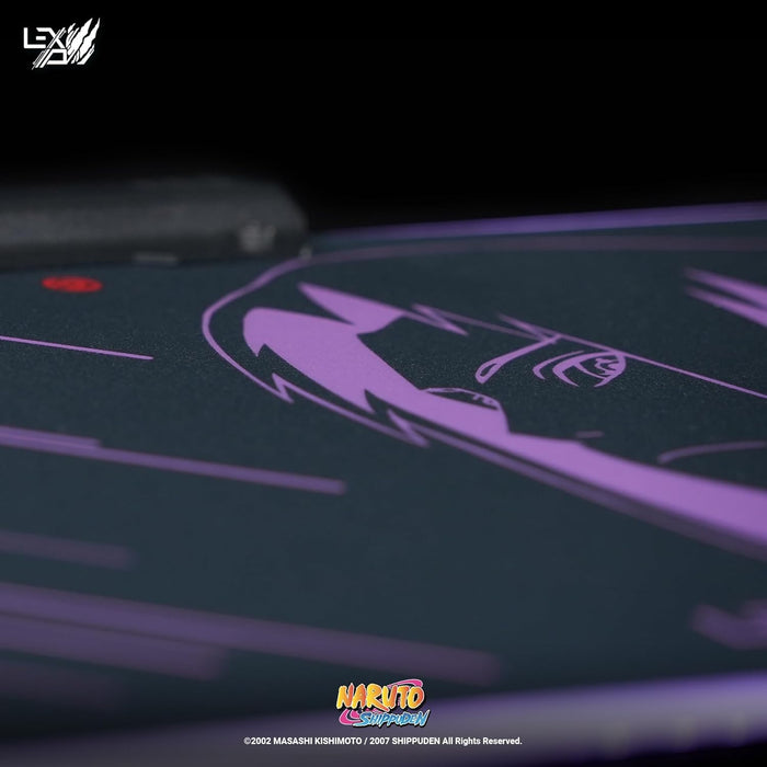 Lexip x Tsume - Naruto Shippuden muismat - LED-achtergrondverlichting - Hard met metalen frame - wrijvingsarm gestructureerd micro-oppervlak - antislip basis (Sasuke