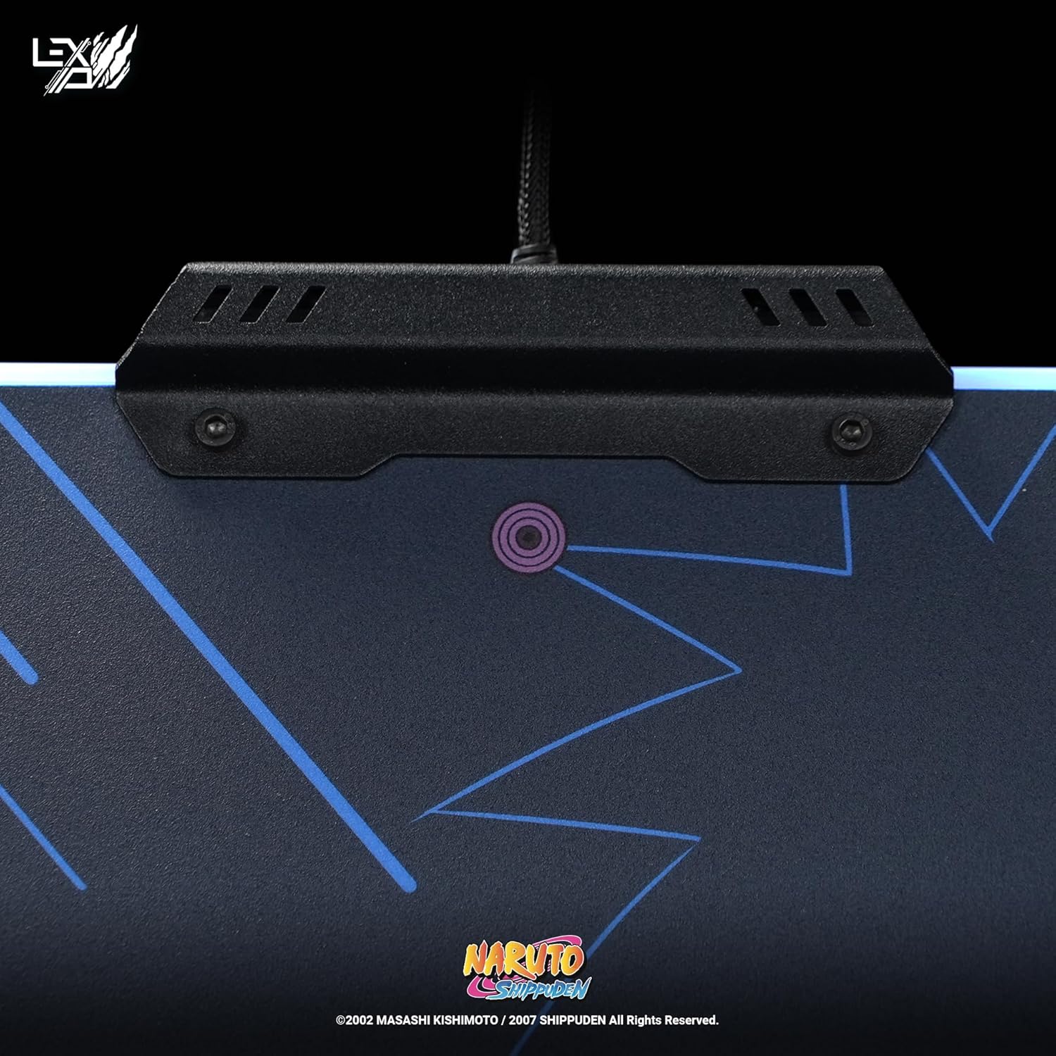 Lexip x Tsume - Naruto Shippuden muismat - LED-achtergrondverlichting - Hard met metalen frame - wrijvingsarm gestructureerd micro-oppervlak - antislip basis (Madara