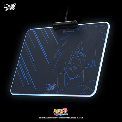 Lexip x Tsume - Naruto Shippuden muismat - LED-achtergrondverlichting - Hard met metalen frame - wrijvingsarm gestructureerd micro-oppervlak - antislip basis (Madara