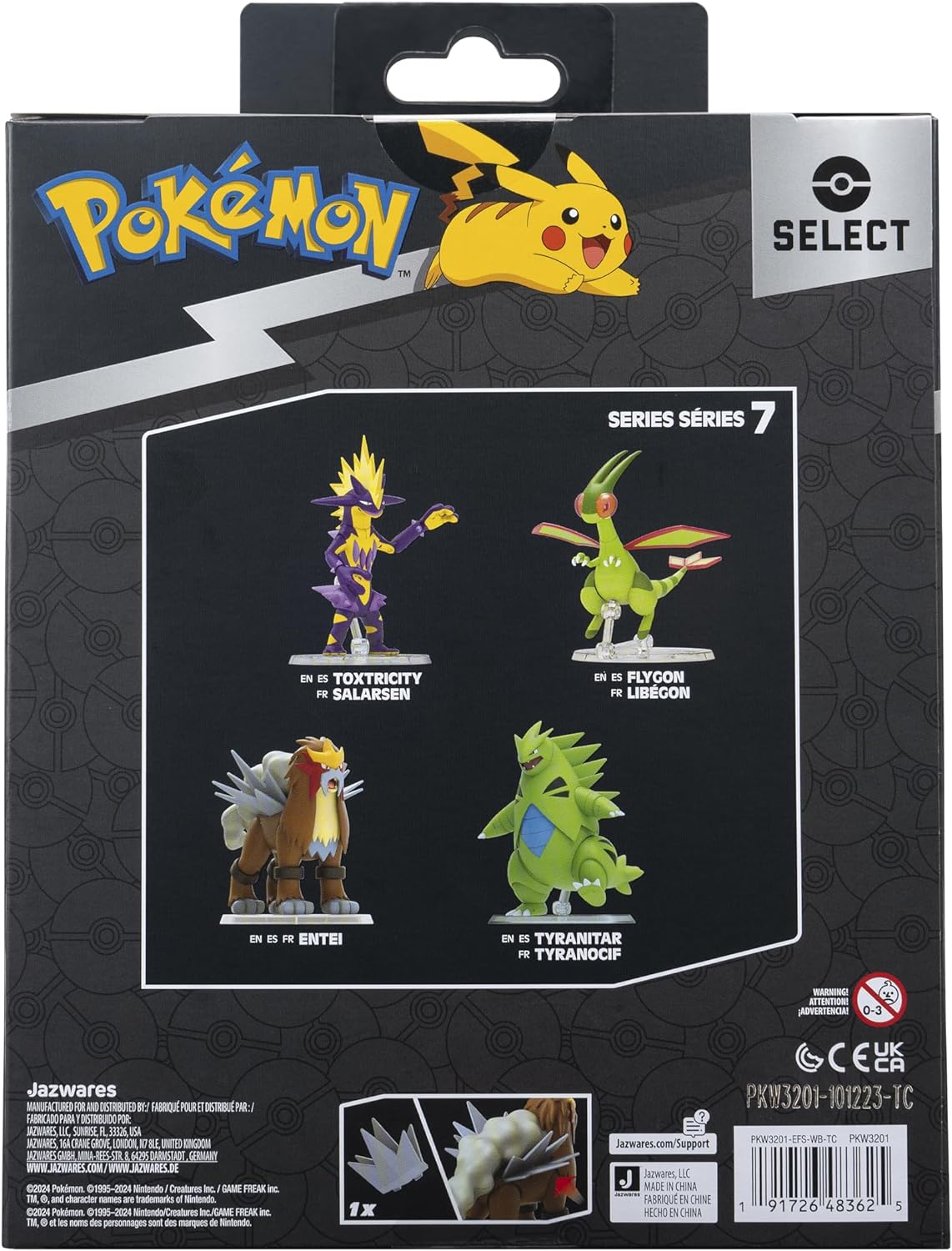 Pokémon Select Entei - 6-Inch Super-Articulated Figure with Over 15 Points of Articulation