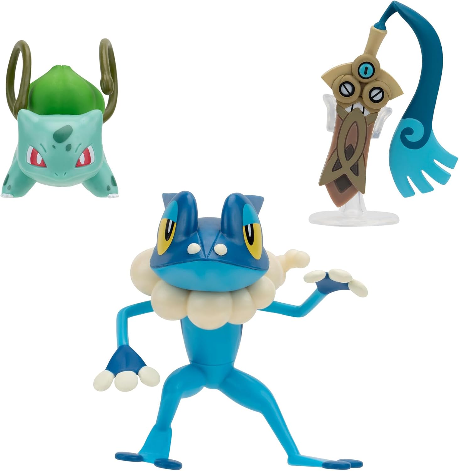 POKEMON Pokémon Battle Figure 3 Pack - Features 2-Inch Honedge and Bulbasaur and 3-Inch Frogadier Battle Figures