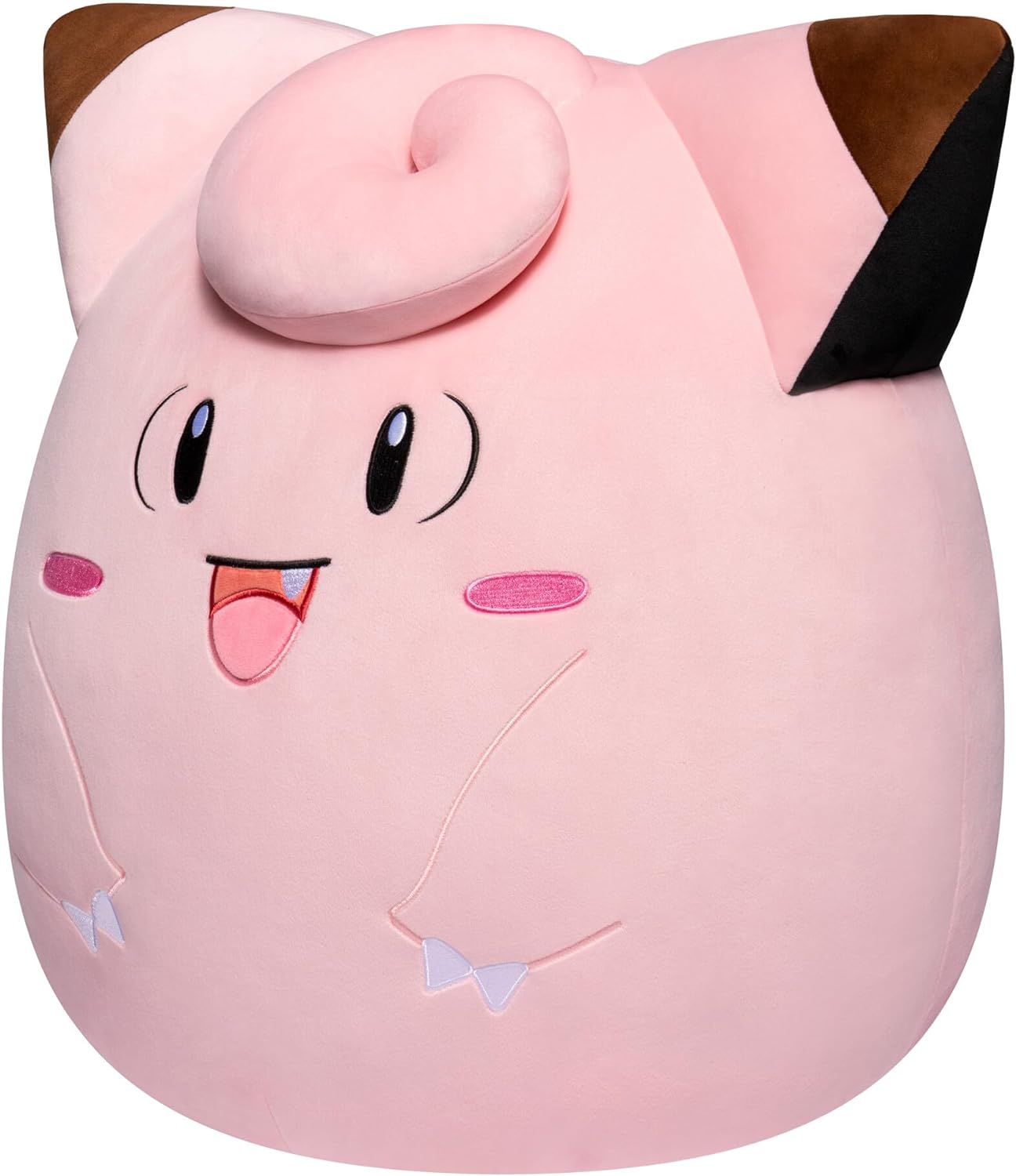 SQUISHMALLOWS SQPK00040 14-Inch Add Clefairy to Your Squad, Ultrasoft Stuffed Animal Medium, Official Kelly Toy Plush, Mutli