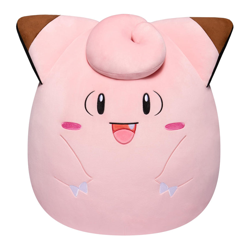 SQUISHMALLOWS SQPK00040 14-Inch Add Clefairy to Your Squad, Ultrasoft Stuffed Animal Medium, Official Kelly Toy Plush, Mutli