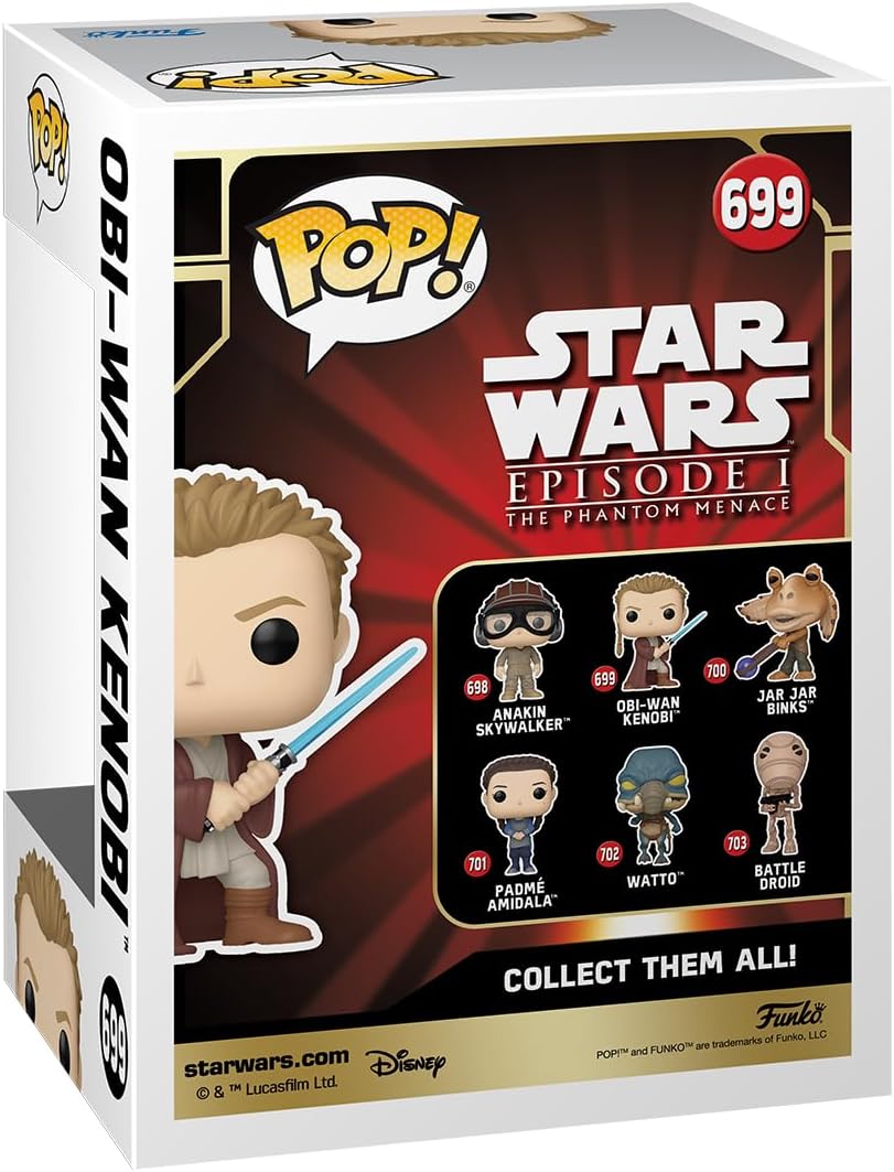 Funko Pop! Star Wars: Episode 1 - The Phantom Menace 25th Anniversary, Obi-Wan Kenobi (Young