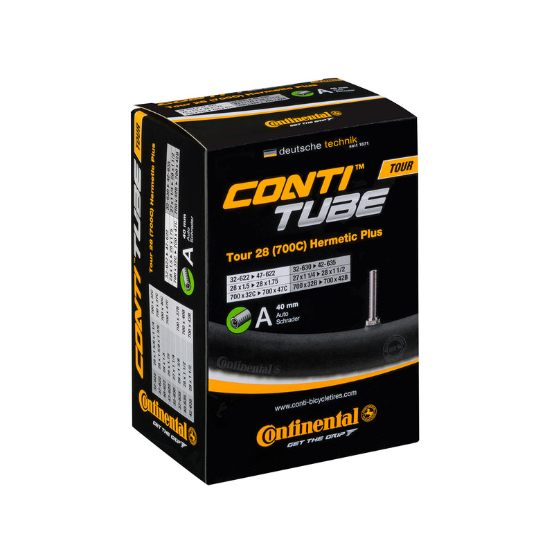 Continental Tour Tube Hermetic Plus Schrader 40Mm Valve Black 700X32-47C