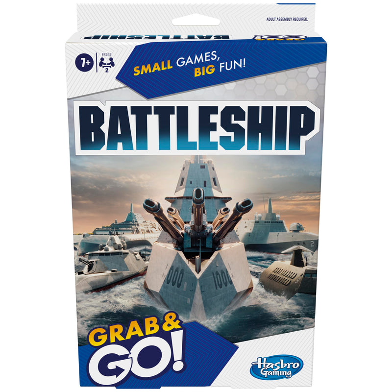 Battleship Grab and Go Game, gioco portatile per 2 giocatori, gioco di viaggio per bambini