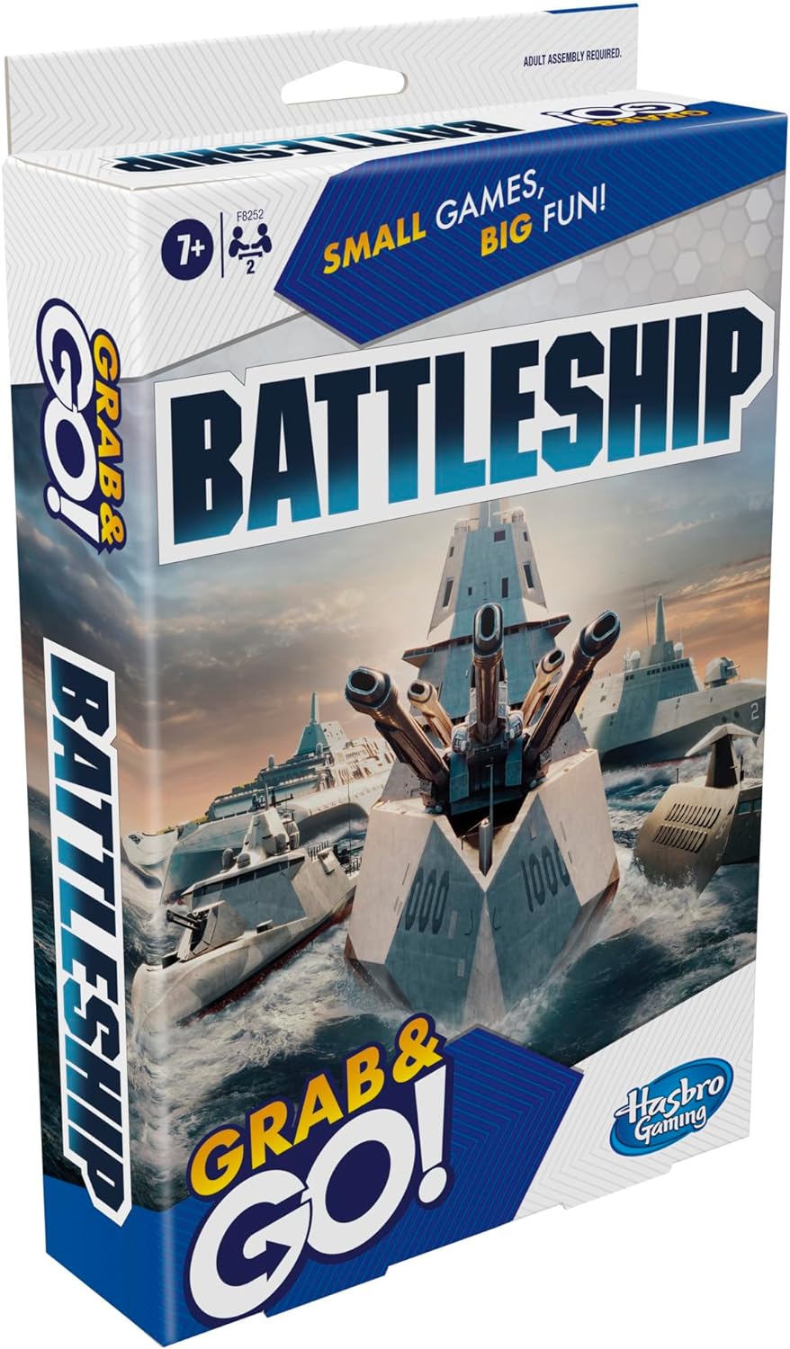 Battleship Grab and Go Game, gioco portatile per 2 giocatori, gioco di viaggio per bambini