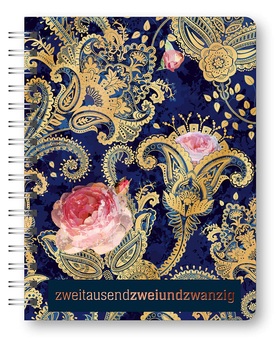 Glamour Planner Paisley 2022- Diary - Buchkalender - Taschenkalender - 16,5x21,6