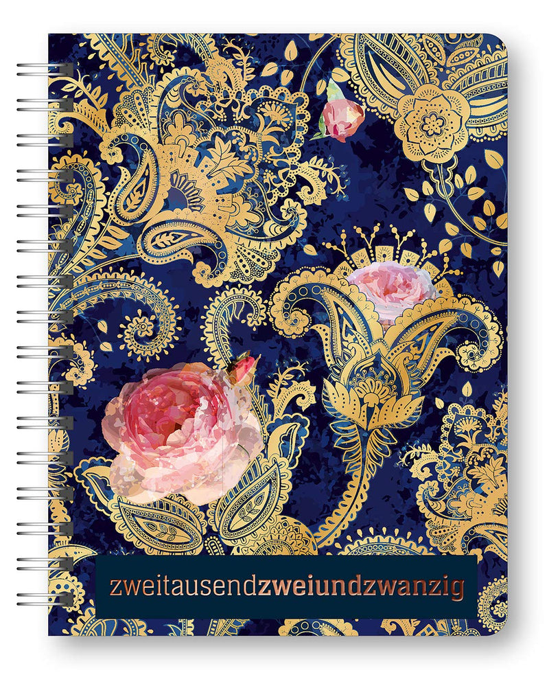 Glamour Planner Paisley 2022- Diary - Buchkalender - Taschenkalender - 16,5x21,6