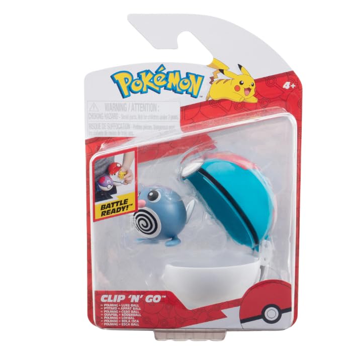 POKEMON PKW3626 Clip 'N' Go Poliwag met Lure Ball