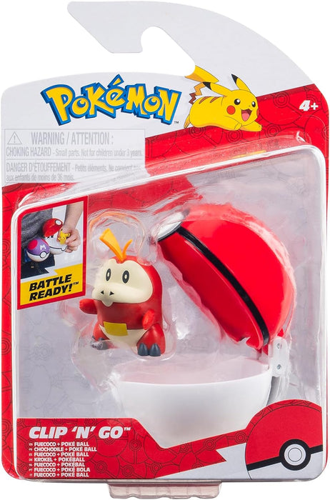 Pokémon Clip ‘N’ Go Fuecoco and Poké Ball - Includes 2-Inch Battle Figure and Poké Ball Accessory