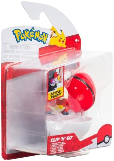 Pokémon Clip ‘N’ Go Fuecoco and Poké Ball - Includes 2-Inch Battle Figure and Poké Ball Accessory
