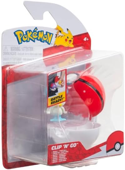 Pokémon PKW3630 - Clip'n'Go Poké Ball - Kwaks und Pokéball, offizieller Pokéball mit 5 cm Figur