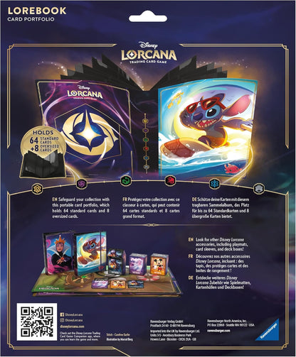 Ravensburger Disney Lorcana TCG Trading Cards for Adults and Kids Age 8 Years Up - Card Portfolio Stitch, Yellow