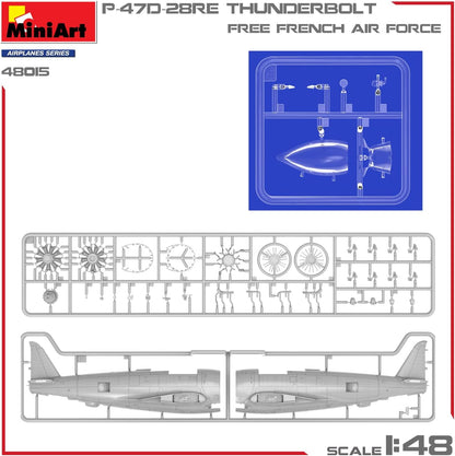 Miniart 1:48 - P-47D-28RE Thunderbolt, Free French Basic