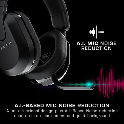 Turtle Beach Stealth 600 Negro PC Auriculares de Juego Inalámbricos con 80hr Batería, Altavoces de 50 mm y Bluetooth para PC, PS5, PS4 y Mobile