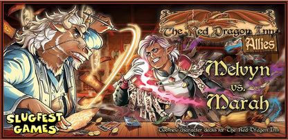 Slugfest Games: The Red Dragon Inn Allies: Melvyn vs Marah - Expansion, Strategy Board Game, 2 Character Expansions, Ages 13+, 2-6 Players, 30+ Min