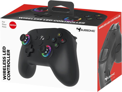 Subsonic – Wireless controller for Switch and Switch Oled – Gamepad bluetooth controller with LED, vibrations ant 6 axis gyro - Black