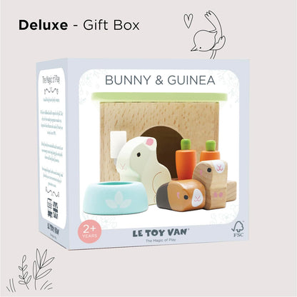 Le Toy Van – Daisylane Häschen & Meerschweinchen-Zubehörset aus Holz für Puppenhäuser | Puppenhaus-Möbelsets – Geeignet für Kinder ab 3 Jahren, ME045
