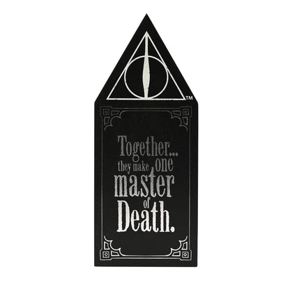 Harry Potter Dark Arts Holzschild, leuchtet im Dunkeln, Heiligtümer des Todes
