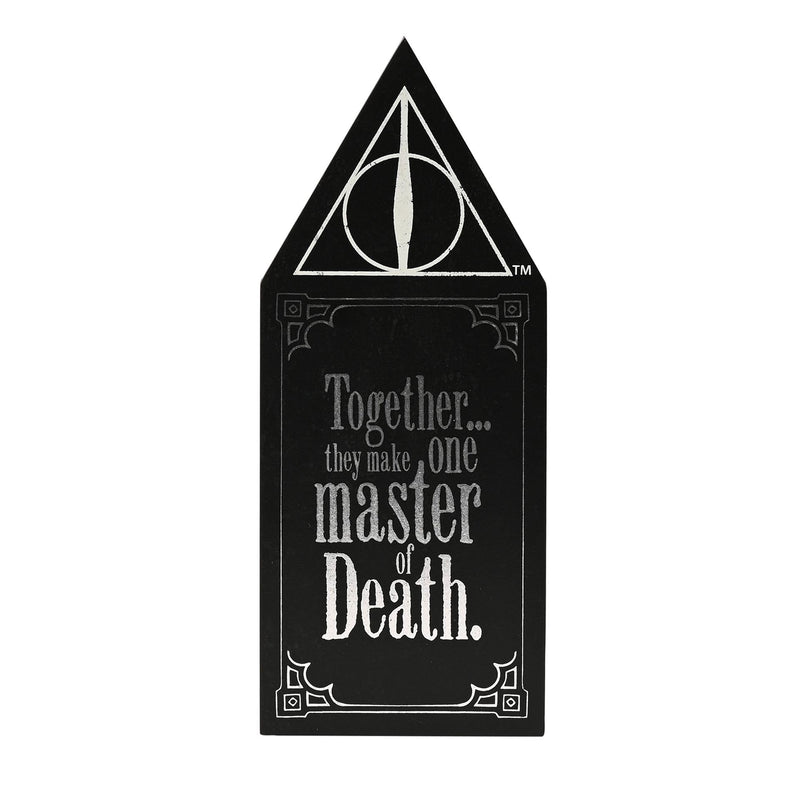 Harry Potter Dark Arts Holzschild, leuchtet im Dunkeln, Heiligtümer des Todes