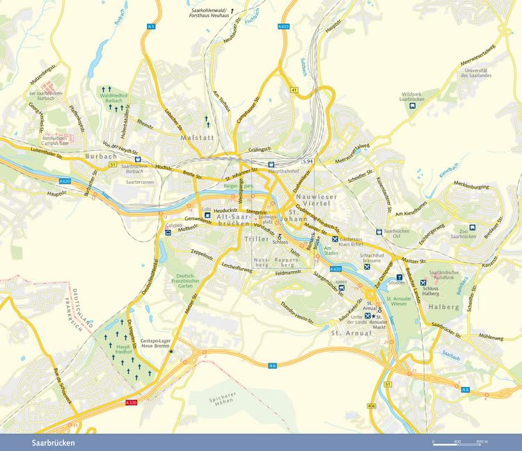 Reiseführer Saarland: Mit Ausflügen nach Luxemburg und Lothringen (Trescher-Reiseführer)