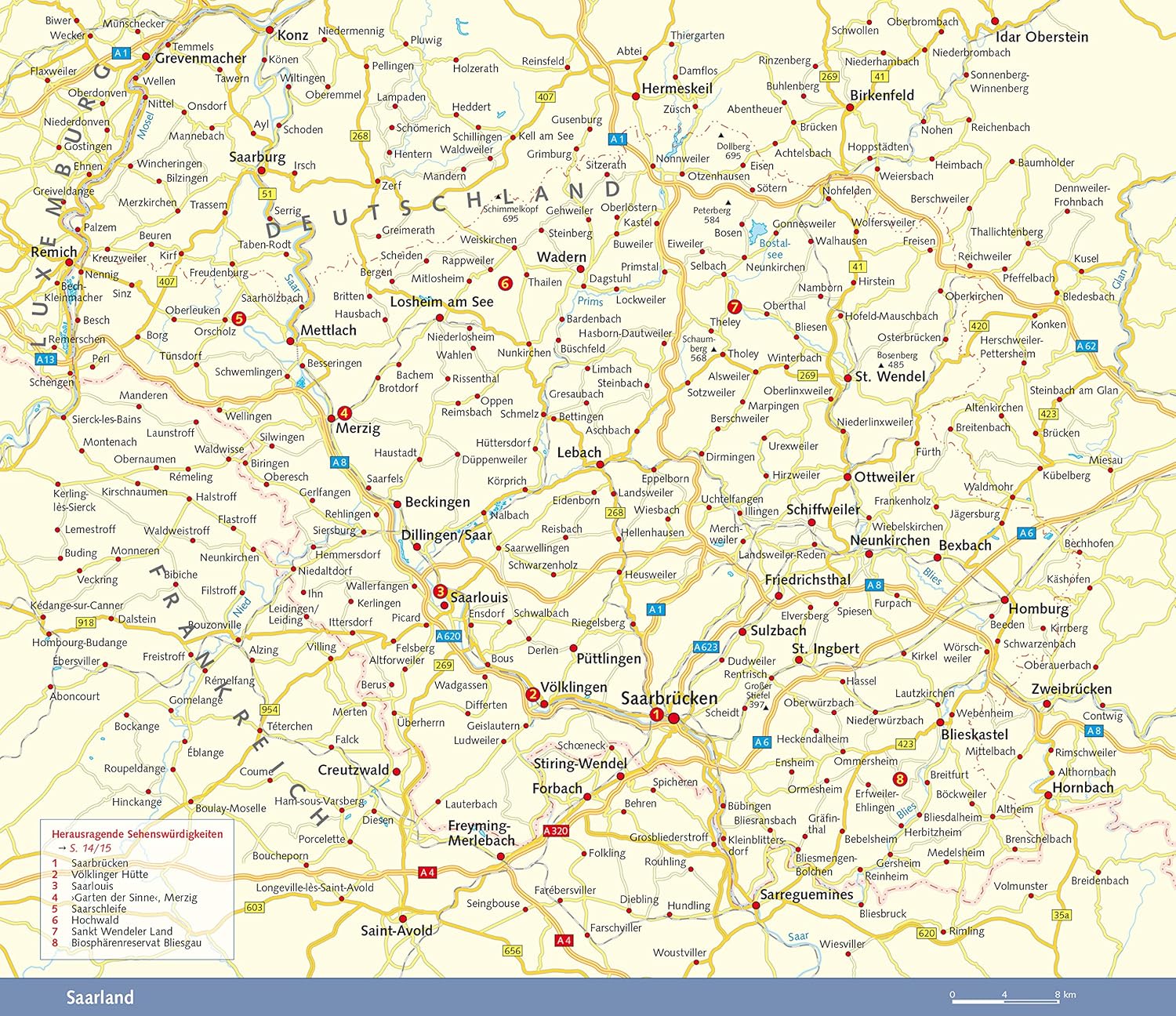 Reiseführer Saarland: Mit Ausflügen nach Luxemburg und Lothringen (Trescher-Reiseführer)