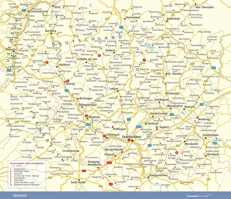 Reiseführer Saarland: Mit Ausflügen nach Luxemburg und Lothringen (Trescher-Reiseführer)