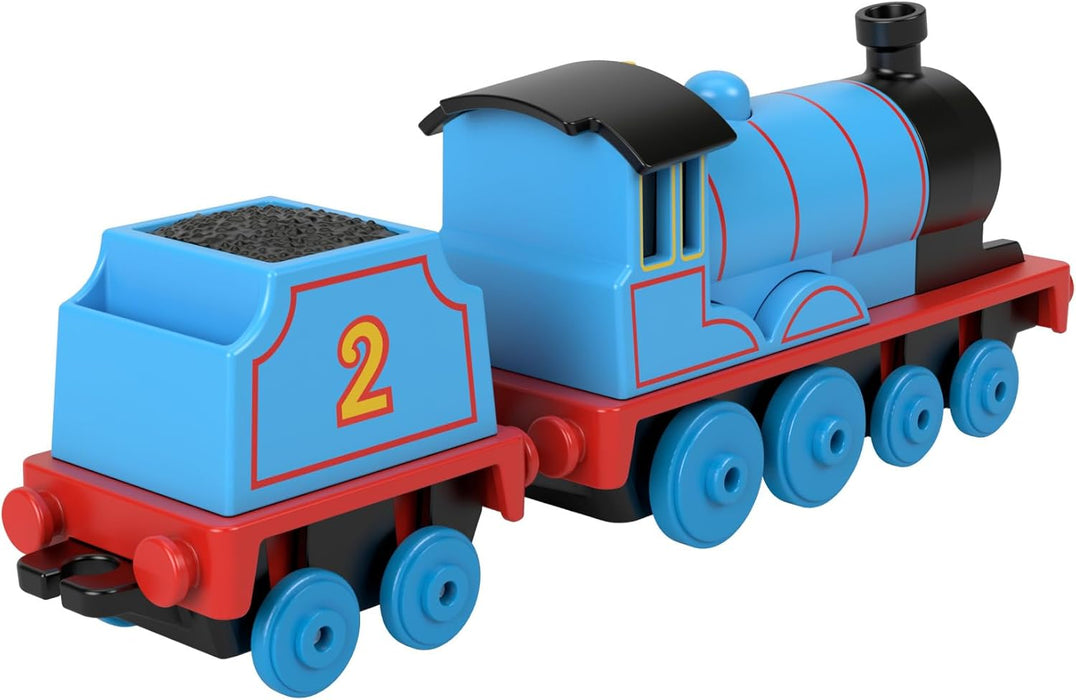 Fisher-Price Thomas & Friends Diecast Toy Train Edward Push-Along Engine with Tender for Preschool Pretend Play Ages 3+ Years, HTN29