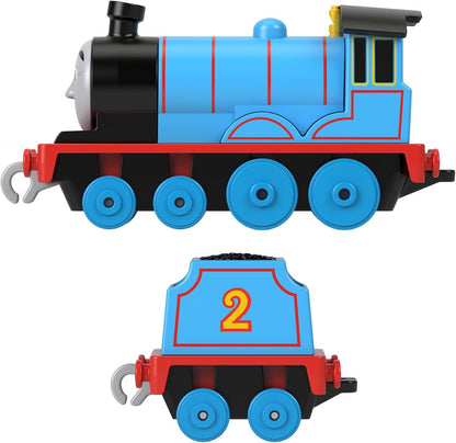 Fisher-Price Thomas & Friends Diecast Toy Train Edward Push-Along Engine with Tender for Preschool Pretend Play Ages 3+ Years, HTN29