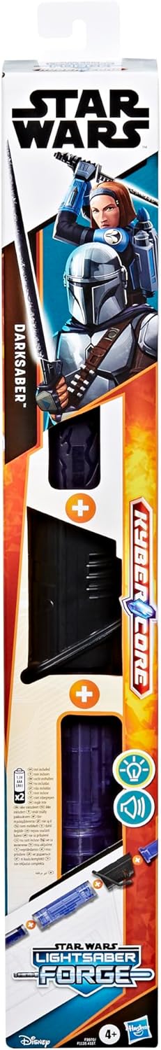 Star Wars Lightsaber Forge Kyber Core Darksaber, Customisable Electronic Lightsaber