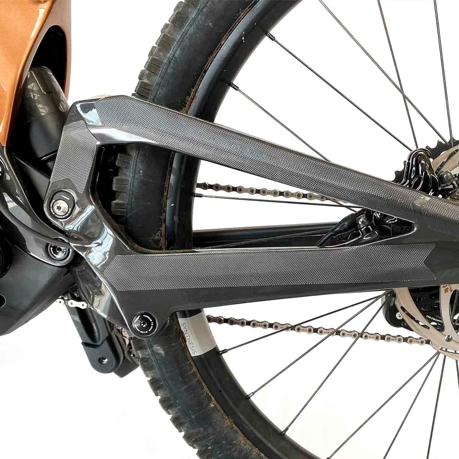 All Mountain Style | E-Bike MTB Frame Protector | Electric Bike Frame Adhesive Protector | Protects Your Bike from Scratches and Bumps | Clear Model
