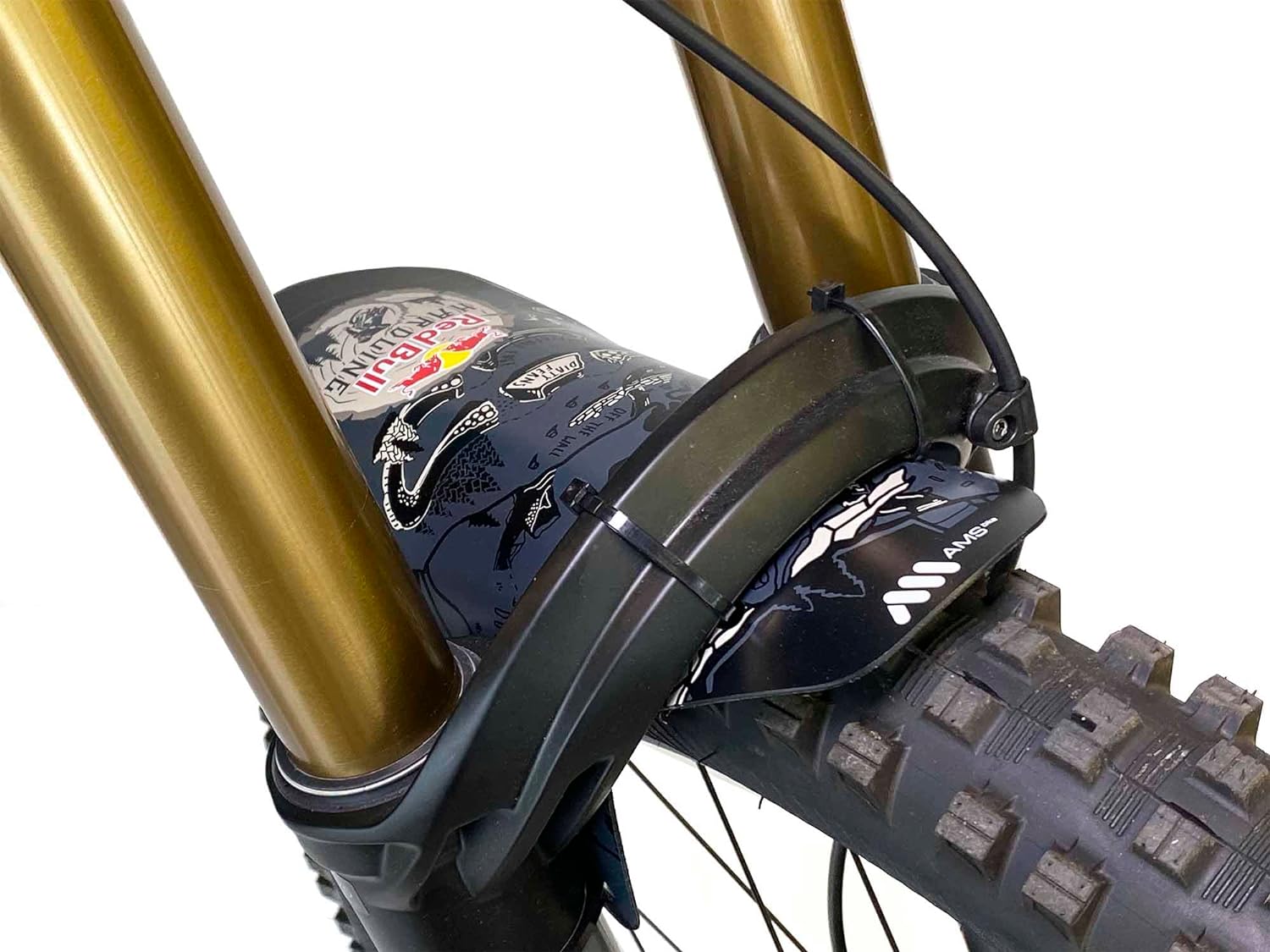 All Mountain Style Schutzblech Vorderreifen Fahrrad – Robust & Stilvoll – Schützt vor Matsch und Wasser, Gabelschutz