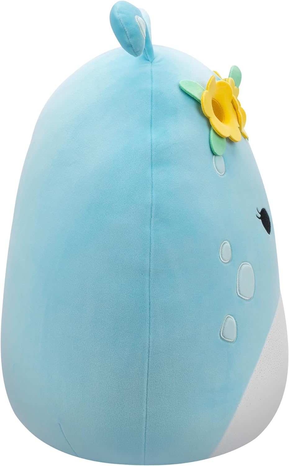 Squishmallows SQCR05479 16-Inch-Natnat The Pastel Blue Alien with Flower Crown, Multicolour
