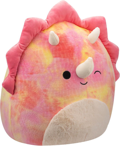 Squishmallows SQCR05478 - Trinity der rosa Triceratops 40 cm, offizielles Jazwares Plüsch, superweiches Kuscheltier