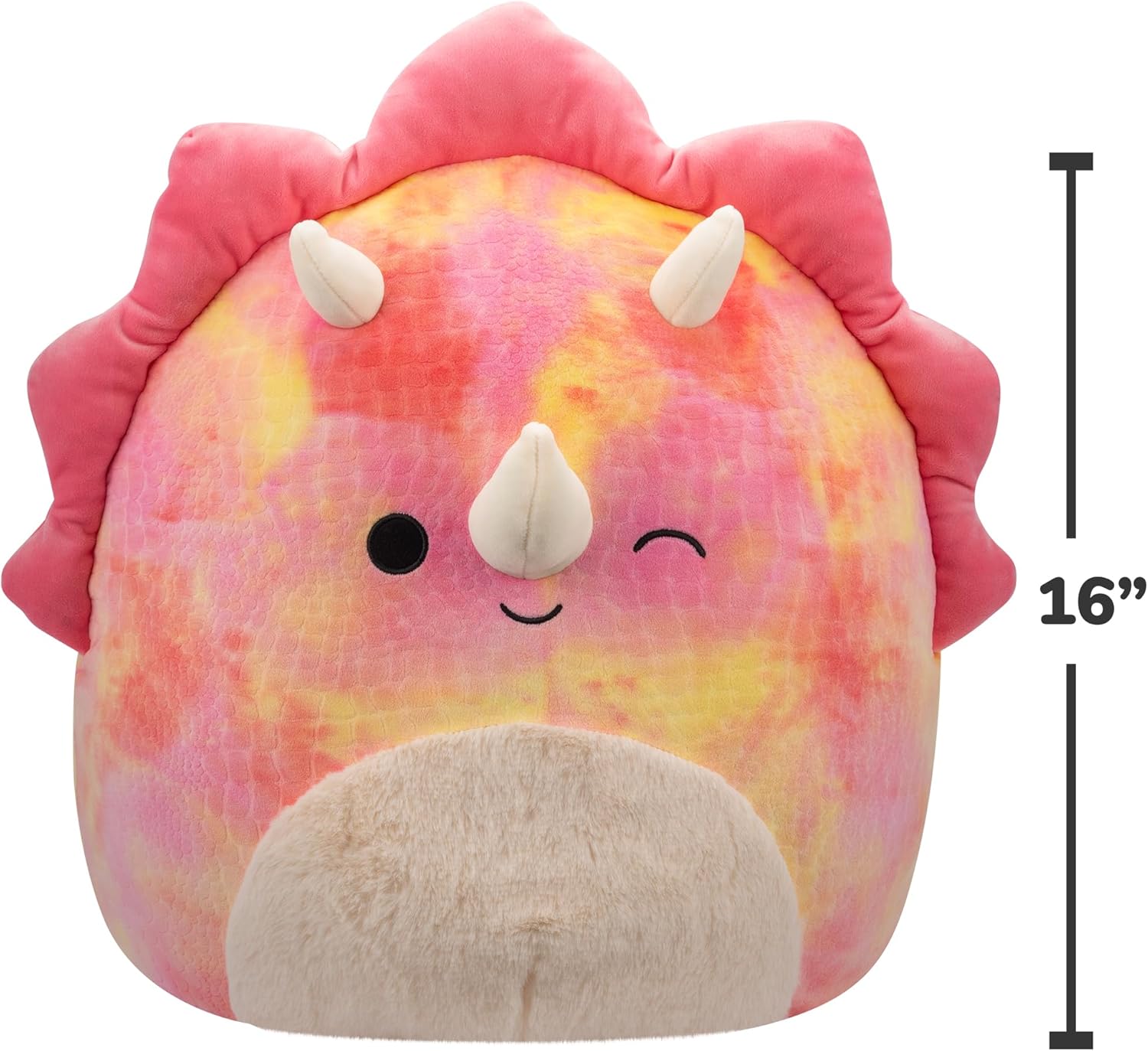 Squishmallows SQCR05478 - Trinity der rosa Triceratops 40 cm, offizielles Jazwares Plüsch, superweiches Kuscheltier