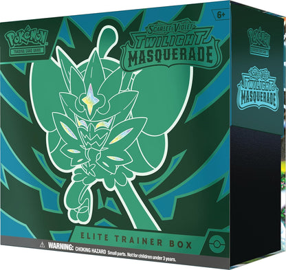 Pokémon TCG: Scarlet & Violet—Twilight Masquerade Elite Trainer Box (1 Full-Art Teal Mask Ogerpon Promo Card, 9 Boosters & Premium Accessories